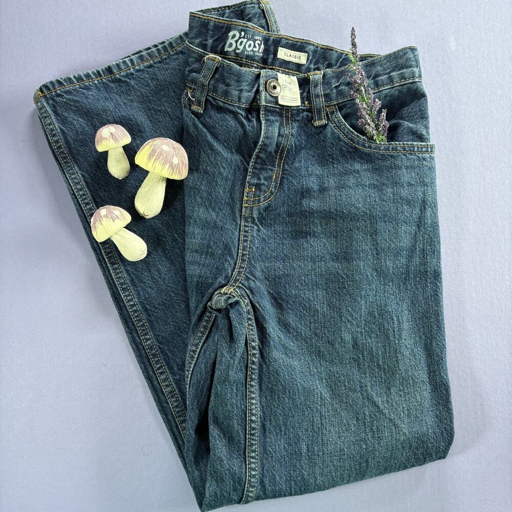 Oshkosh B’gosh Classic E-Z Adjust Waist Denim Jeans Boys Size 12 H